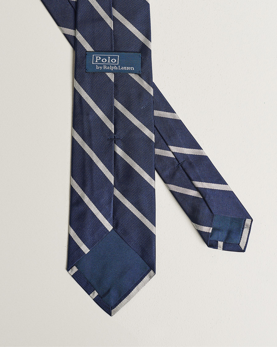 Heren | Polo Ralph Lauren Striped Tie Navy/White | Polo Ralph Lauren | Striped Tie Navy/White