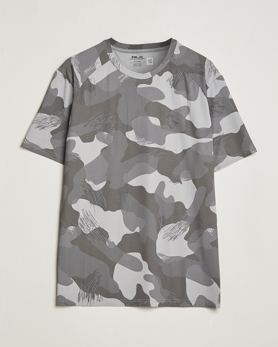 Homme | T-shirts | RLX Ralph Lauren | Peached Airflow Camo Crew Neck T-Shirt Grey
