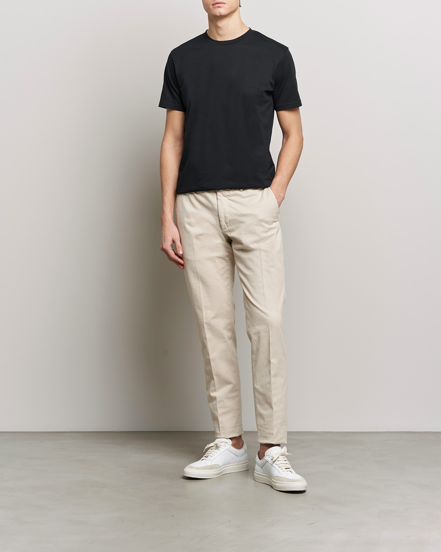 Homme | T-shirts | Sunspel | Riviera Midweight T-Shirt Black