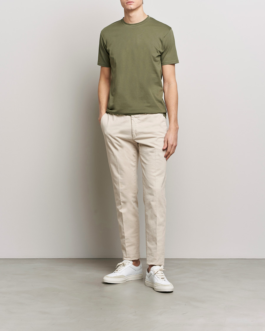 Homme | T-shirts | Sunspel | Riviera Midweight Tee Khaki