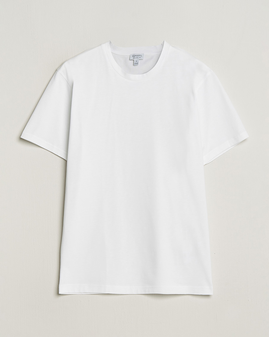 Homme | T-shirts | Sunspel | Riviera Midweight T-Shirt White