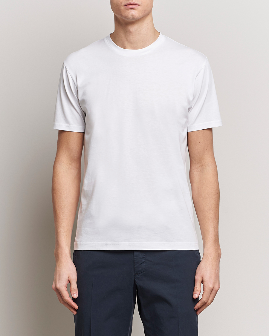 Homme | T-shirts | Sunspel | Riviera Midweight T-Shirt White