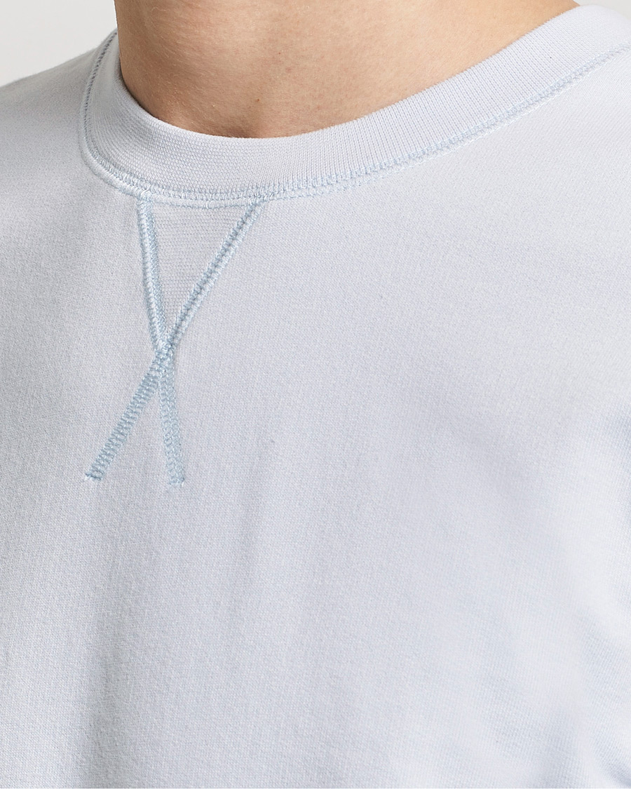 Heren | Truien | Sunspel | Loopback Sweatshirt Light Blue