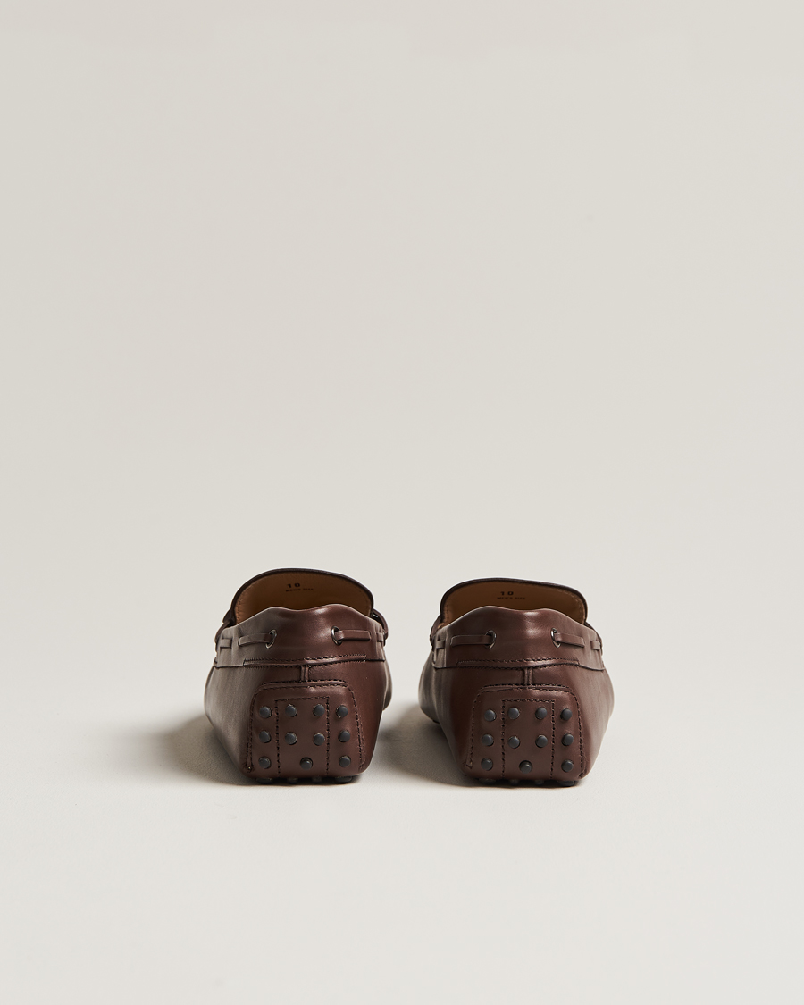 Homme | Tod's Lacetto Gommino Carshoe Dark Brown Calf | Tod's | Lacetto Gommino Carshoe Dark Brown Calf