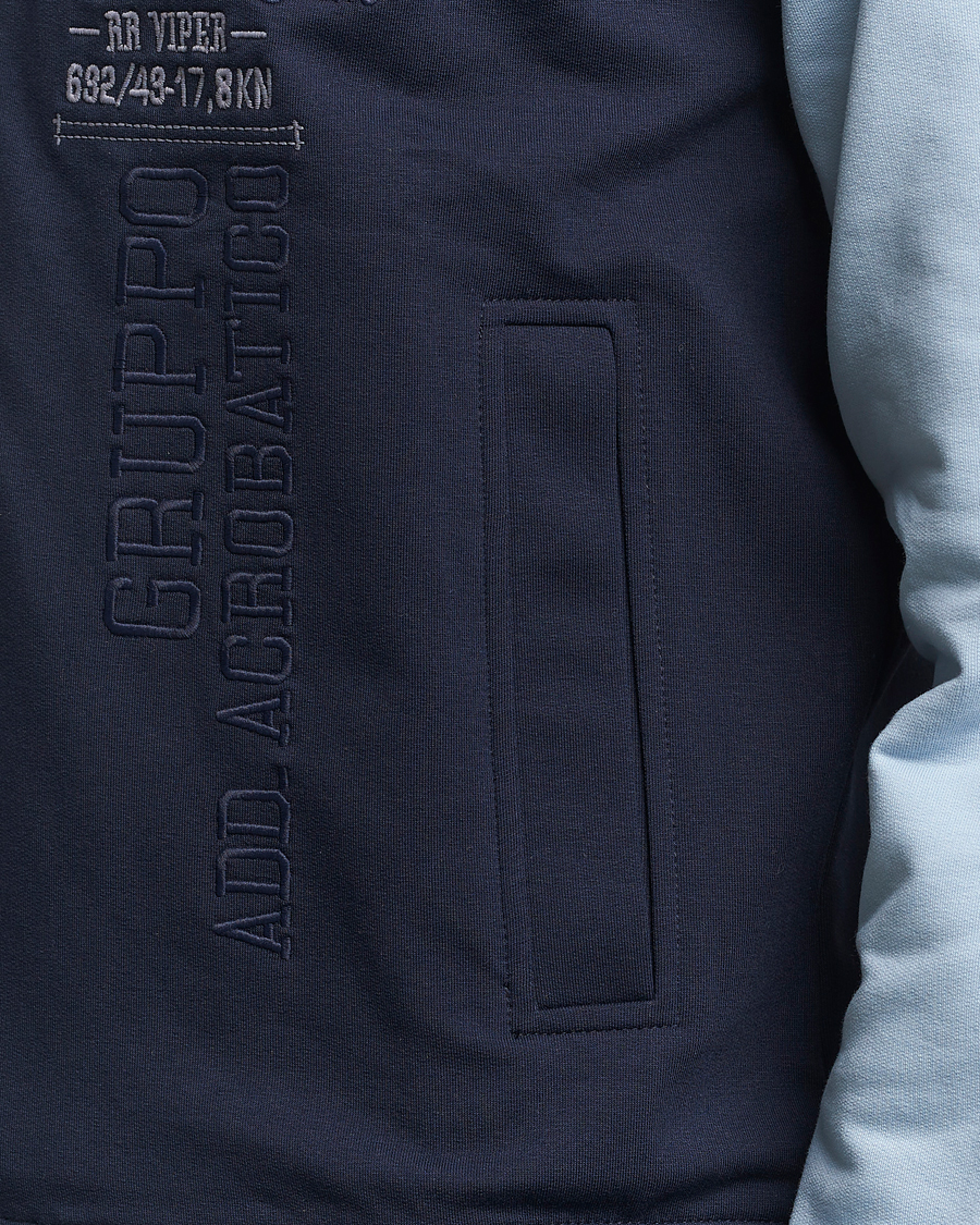 Homme | Pulls Et Tricots | Aeronautica Militare | Full Zip Sweater Navy/Glacier Blue