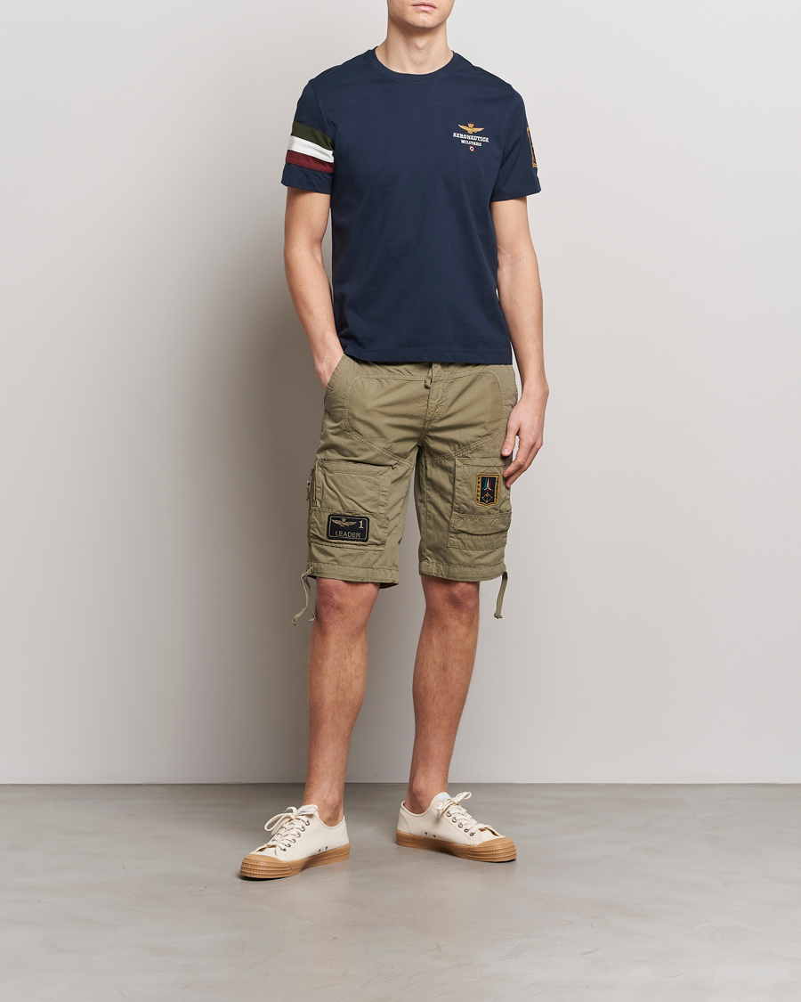 Homme | T-shirts | Aeronautica Militare | Tricolori Crew Neck T-Shirt Navy