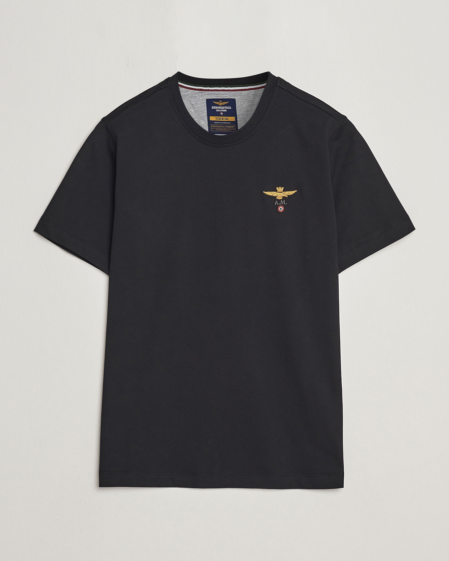 Homme | T-shirts | Aeronautica Militare | TS1580 Crew Neck T-Shirt Jet Black