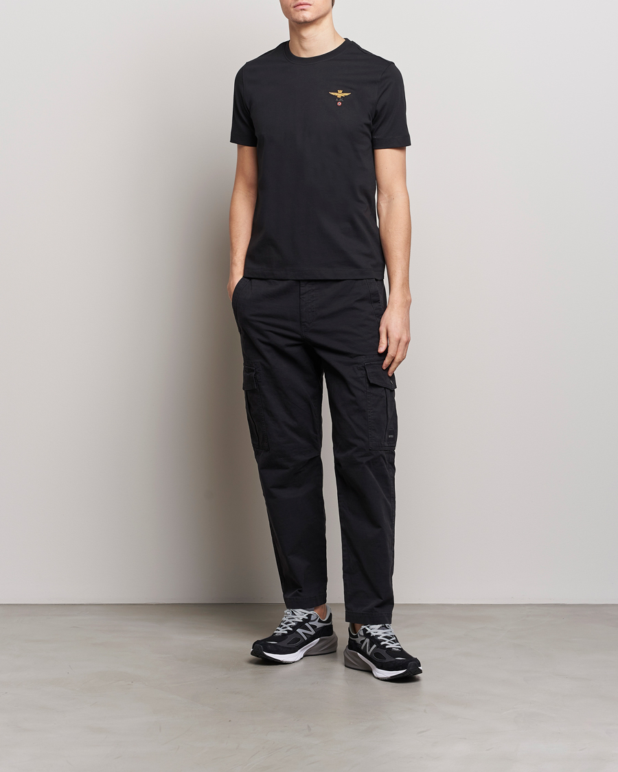 Homme | T-shirts | Aeronautica Militare | TS1580 Crew Neck T-Shirt Jet Black