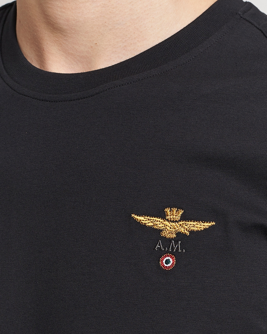 Homme | T-shirts | Aeronautica Militare | TS1580 Crew Neck T-Shirt Jet Black