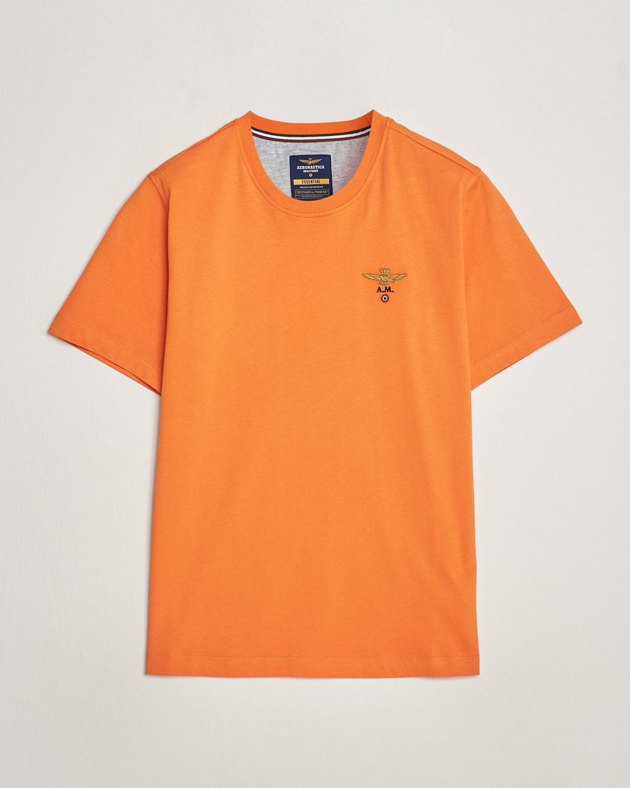 Heren | T-shirts | Aeronautica Militare | TS1580 Crew Neck T-Shirt Carrot Orange