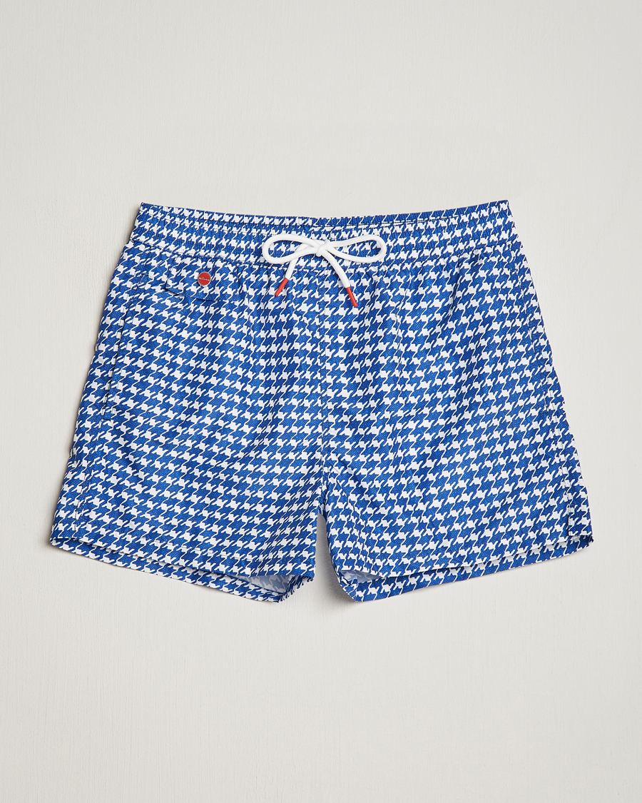 Homme | Maillots De Bain | Kiton | Printed Nylon Swim Shorts Navy