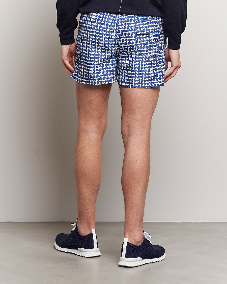Homme | Maillots De Bain | Kiton | Printed Nylon Swim Shorts Navy