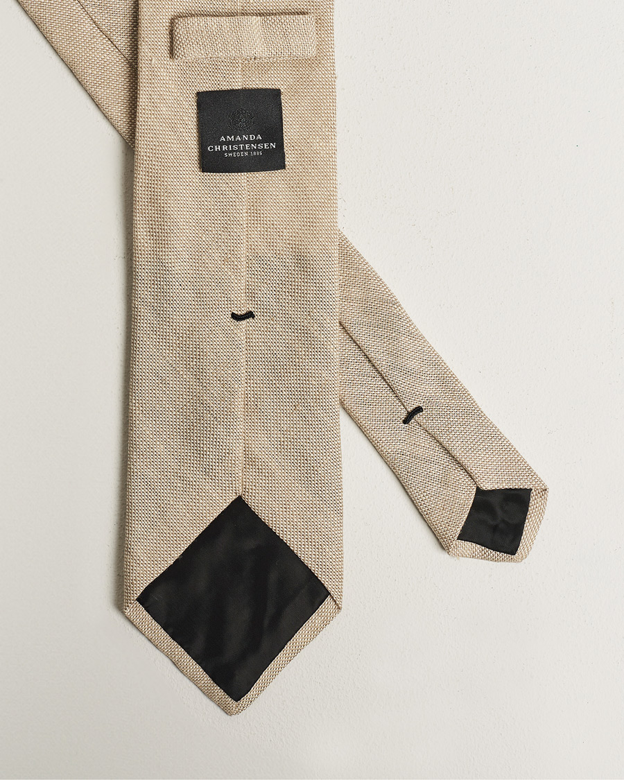Homme | Cravates | Amanda Christensen | Amanda ChristensenHopsack Linen 8cm TieSand