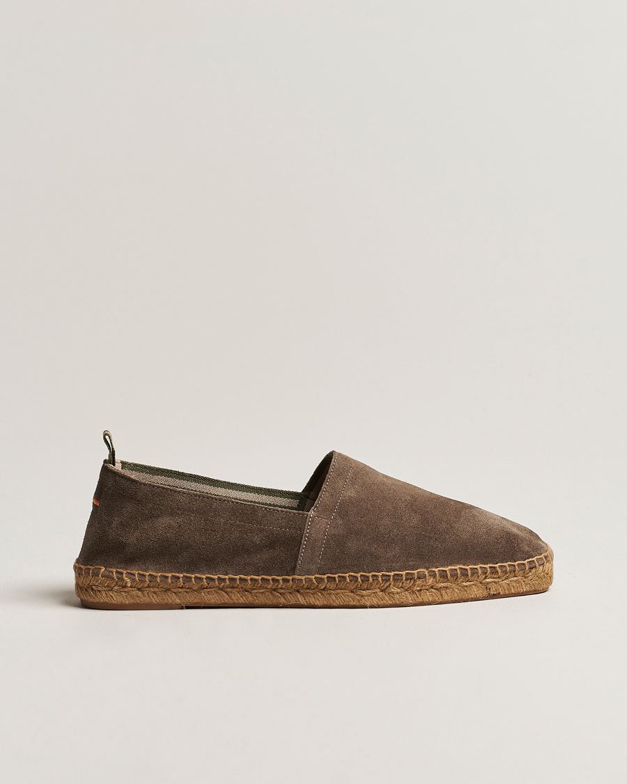 Homme | Espadrilles | Castañer | Pablo Casual Suede Espadrilles Topo