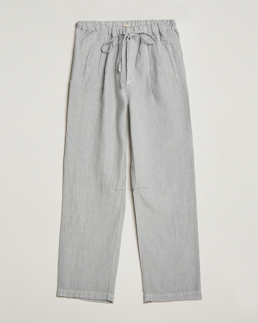 Heren | Broeken | Massimo Alba | Keywest Linen Drawstring Pants Light Grey