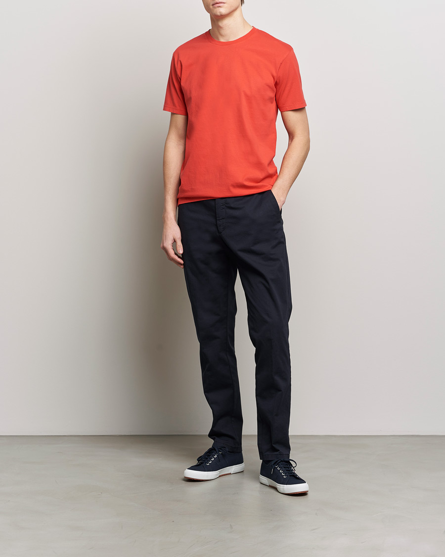 Homme | T-shirts | Colorful Standard | Classic Organic T-Shirt Red Tangerine