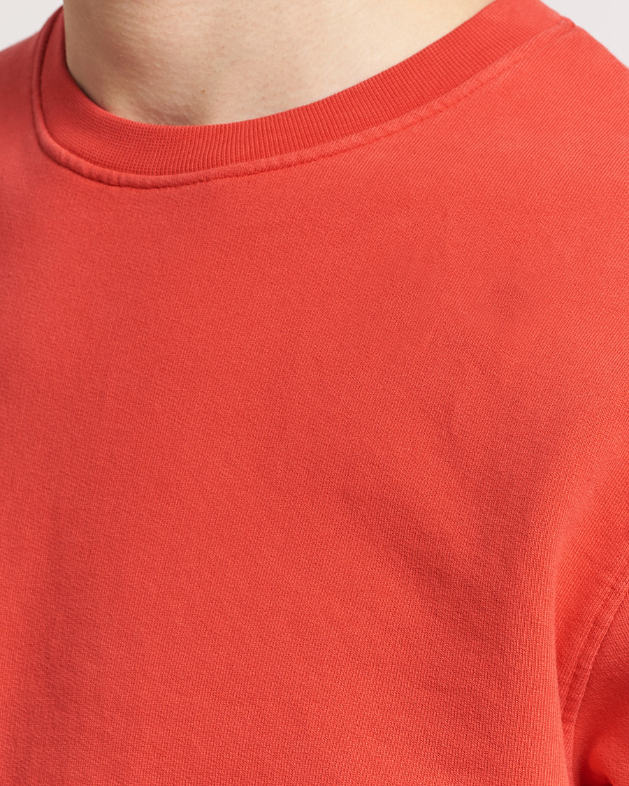 Heren | Truien | Colorful Standard | Classic Organic Crew Neck Sweat Red Tangerine
