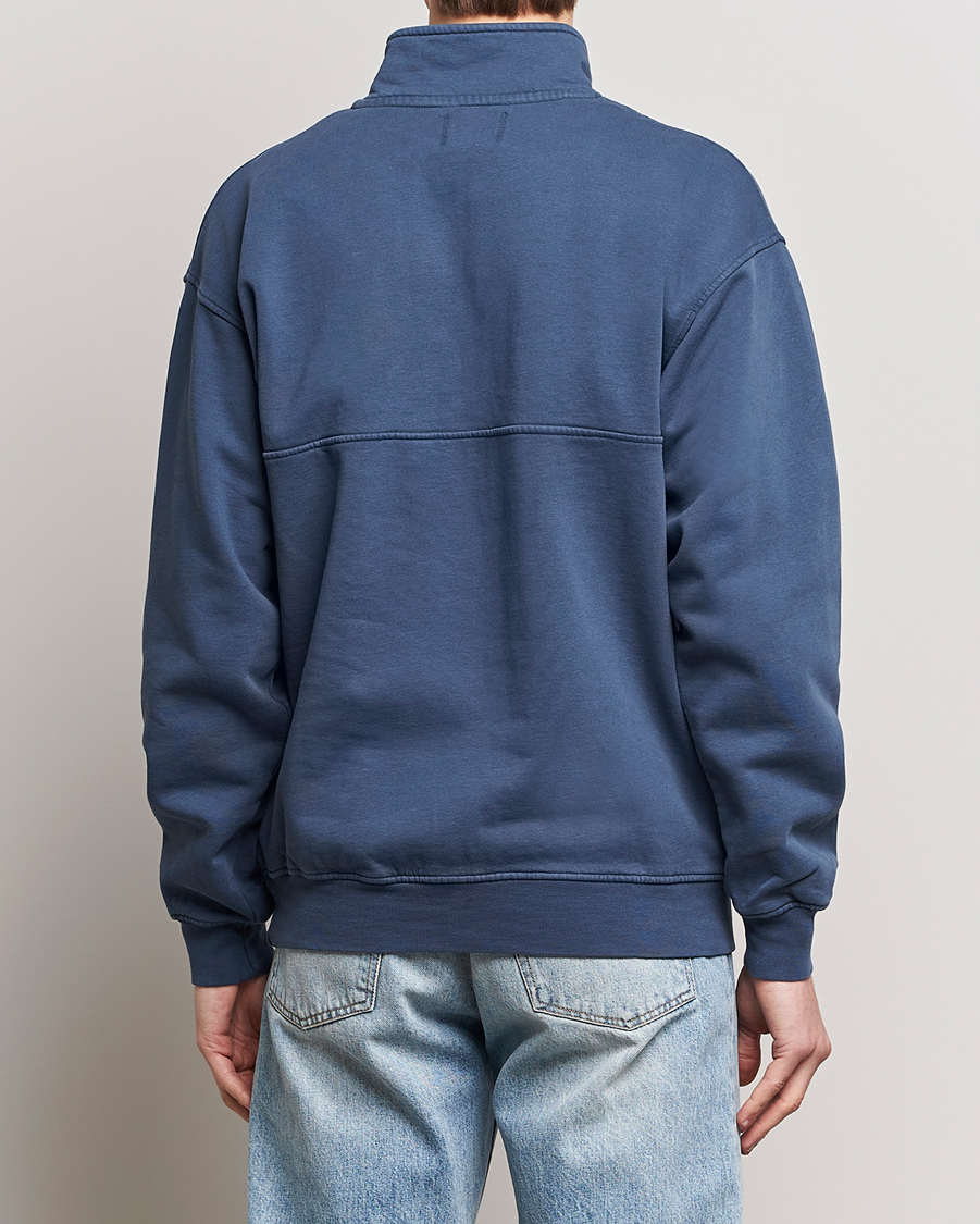 Heren | Truien | Colorful Standard | Classic Organic Half-Zip Petrol Blue