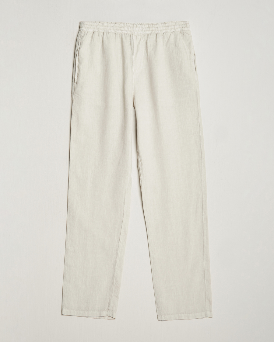 Homme | Pantalons | Aspesi | Ventura Drawstring Linen Pants Light Beige