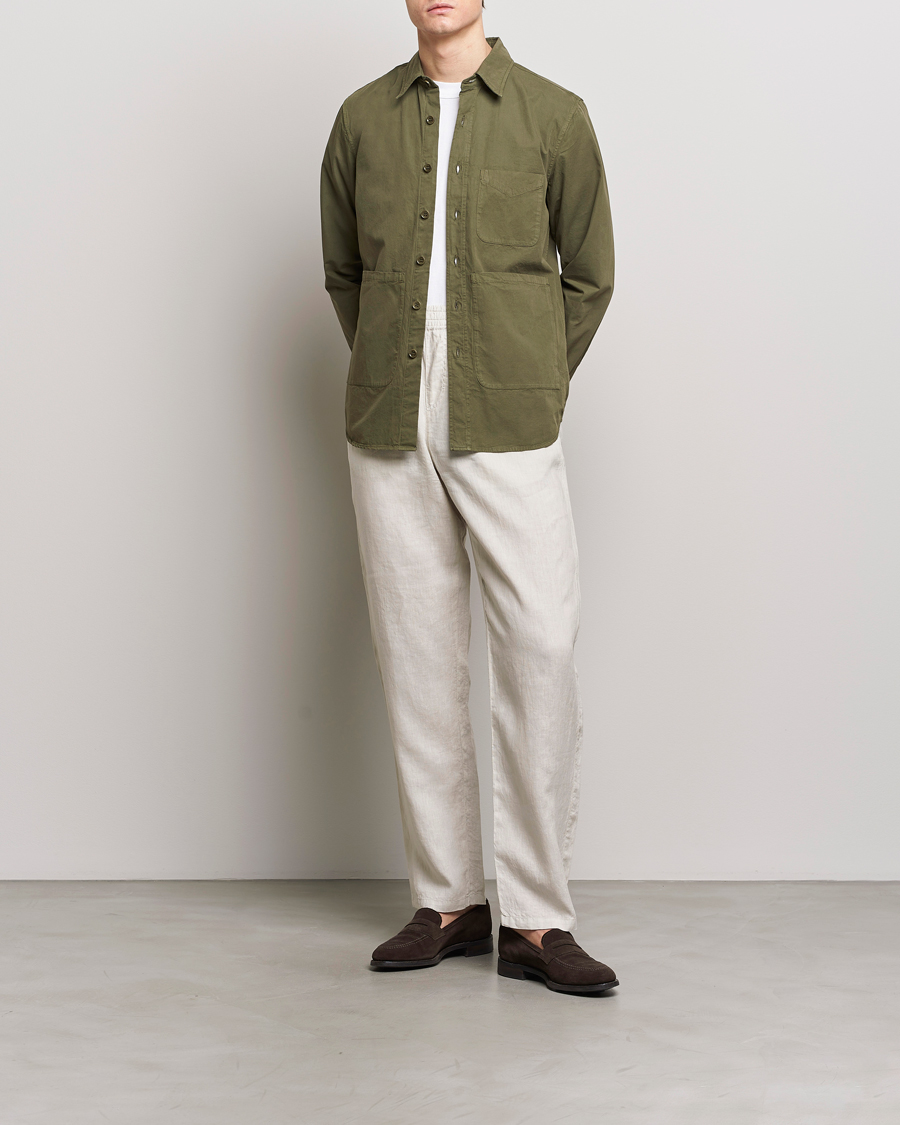 Homme | Pantalons | Aspesi | Ventura Drawstring Linen Pants Light Beige