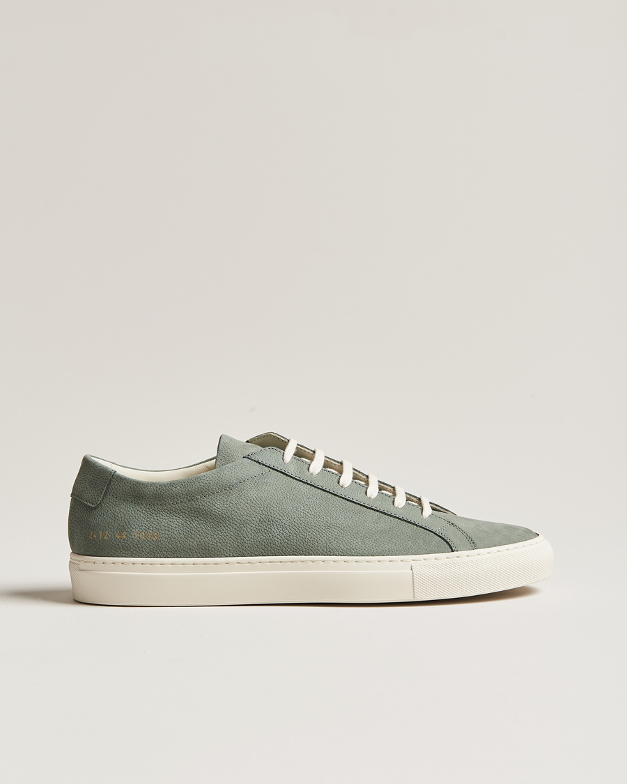 Homme | Common Projects Original Achilles Pebbled Nubuck Sneaker Sage | Common Projects | Original Achilles Pebbled Nubuck Sneaker Sage