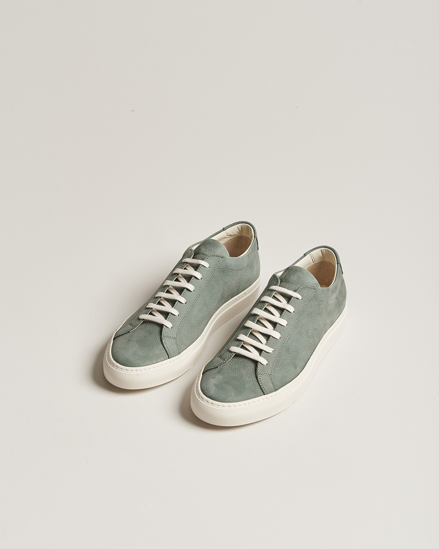 Homme | Common Projects Original Achilles Pebbled Nubuck Sneaker Sage | Common Projects | Original Achilles Pebbled Nubuck Sneaker Sage