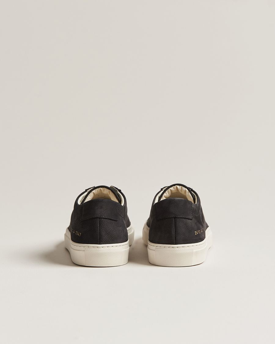 Heren | Common Projects Original Achilles Pebbled Nubuck Sneaker Black | Common Projects | Original Achilles Pebbled Nubuck Sneaker Black