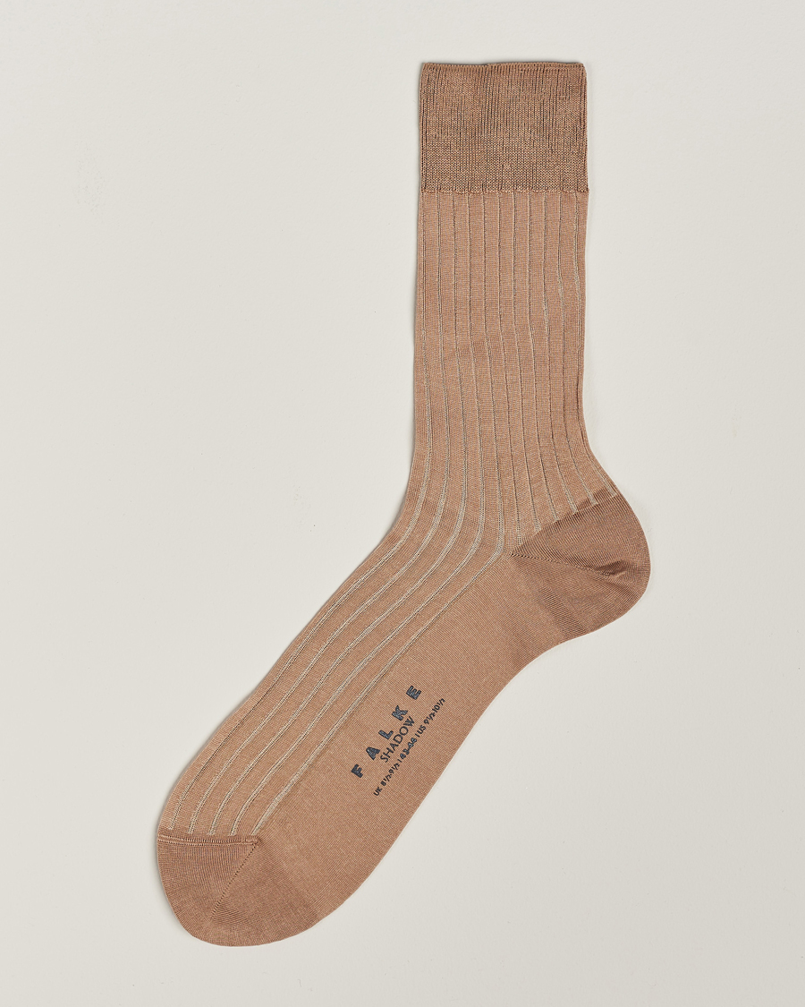 Homme | Sous-Vêtements Et Chaussettes | Falke | Shadow Stripe Sock Camel/White