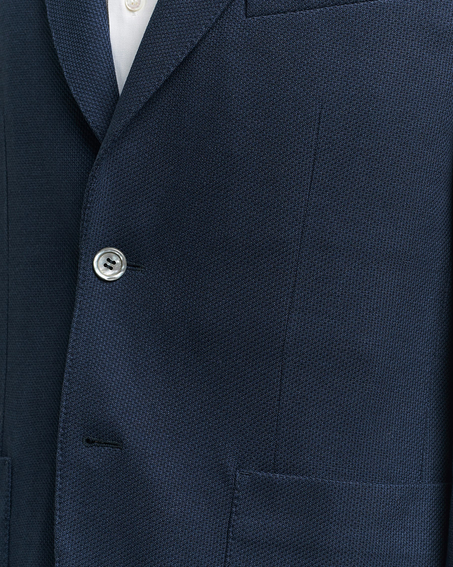 Homme | Blazers | Brioni | Cotton/Silk Jersey Blazer Navy