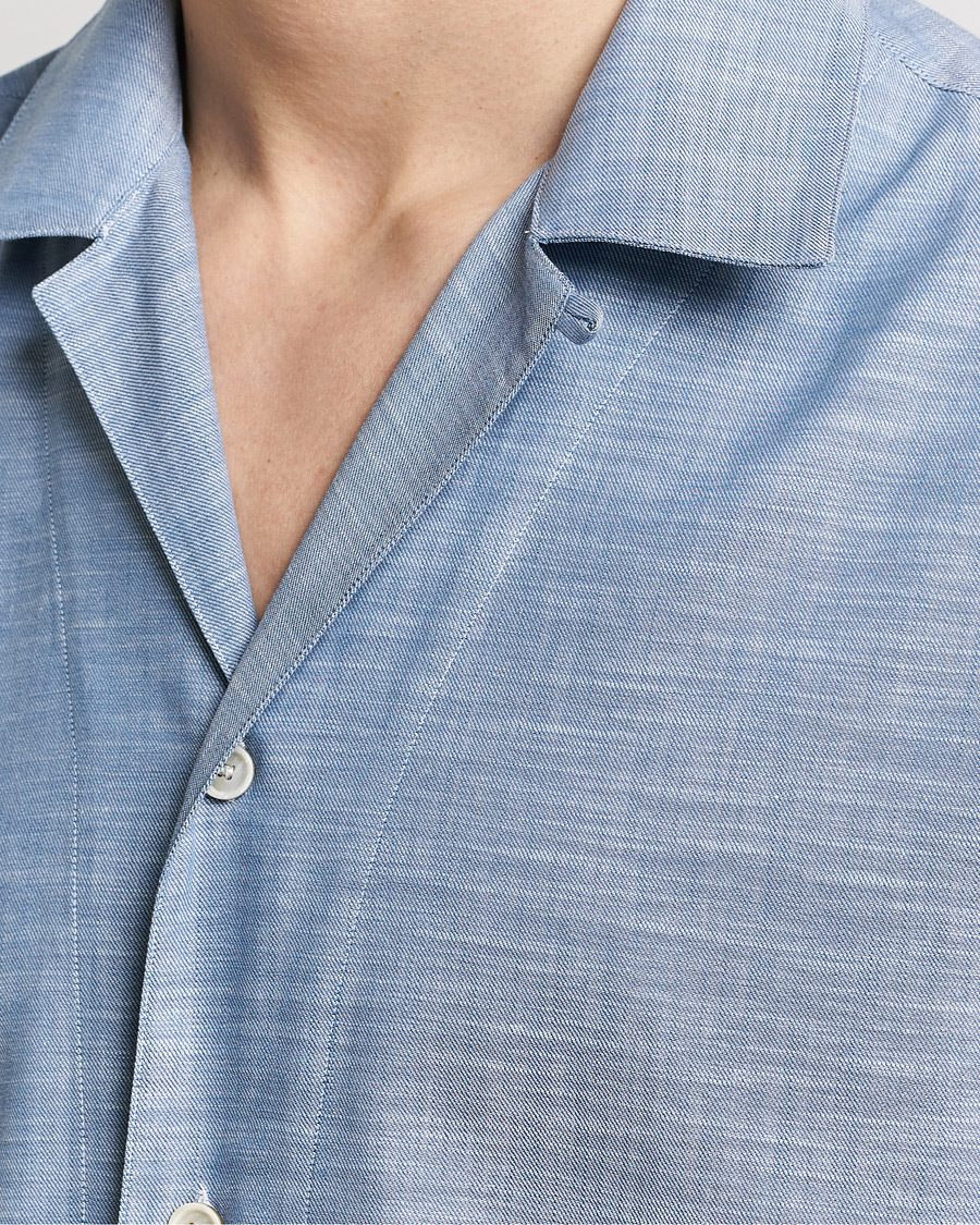 Heren | Overhemden | Brioni | Cotton Cuban Shirt Light Blue