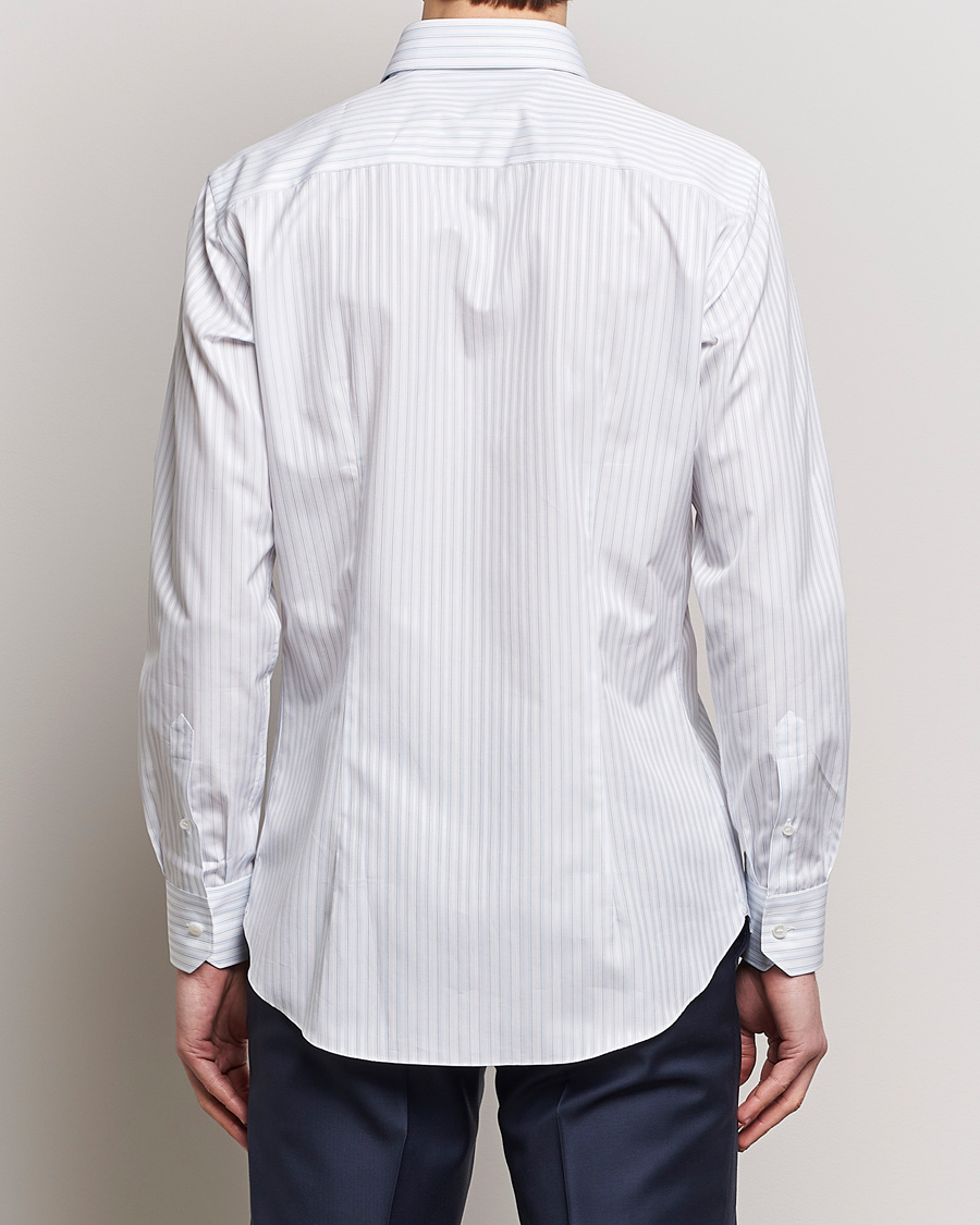 Homme | Chemises | Brioni | Slim Fit Dress Shirt Light Blue Stripe