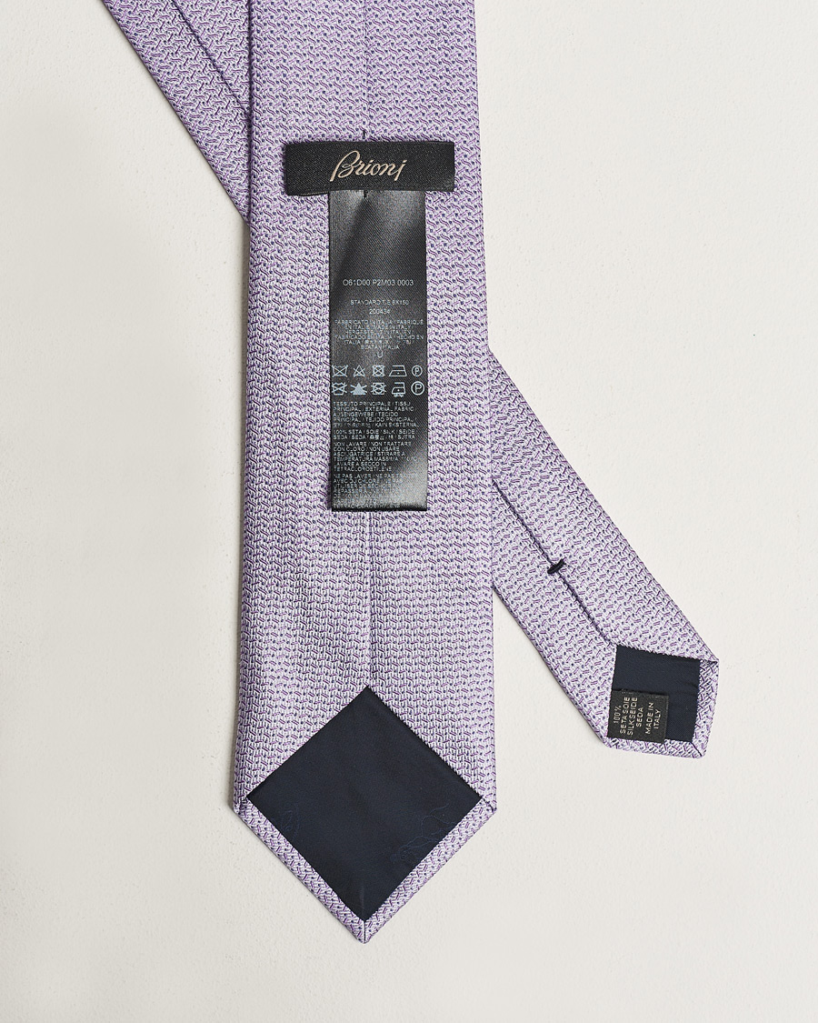 Heren | Brioni Structured Silk Tie Lavender | Brioni | Structured Silk Tie Lavender