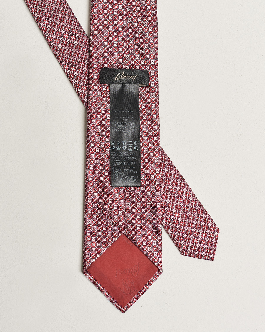 Heren | Brioni Structured Silk Tie Dark Red | Brioni | Structured Silk Tie Dark Red