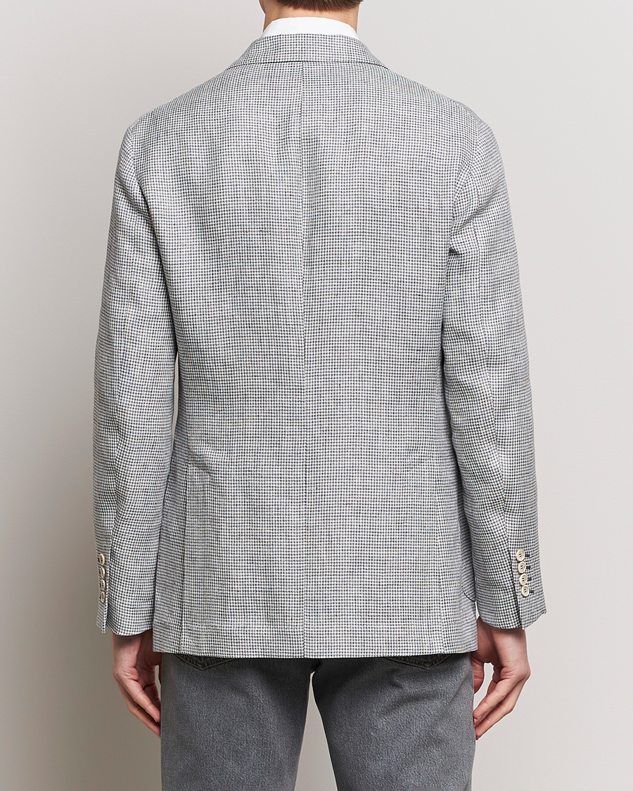 Homme | Blazers | Brunello Cucinelli | Double Breasted Houndstooth Blazer Light Grey