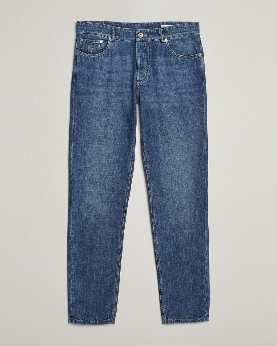 Homme | Pantalons | Brunello Cucinelli | Traditional Fit Jeans Dark Blue Wash