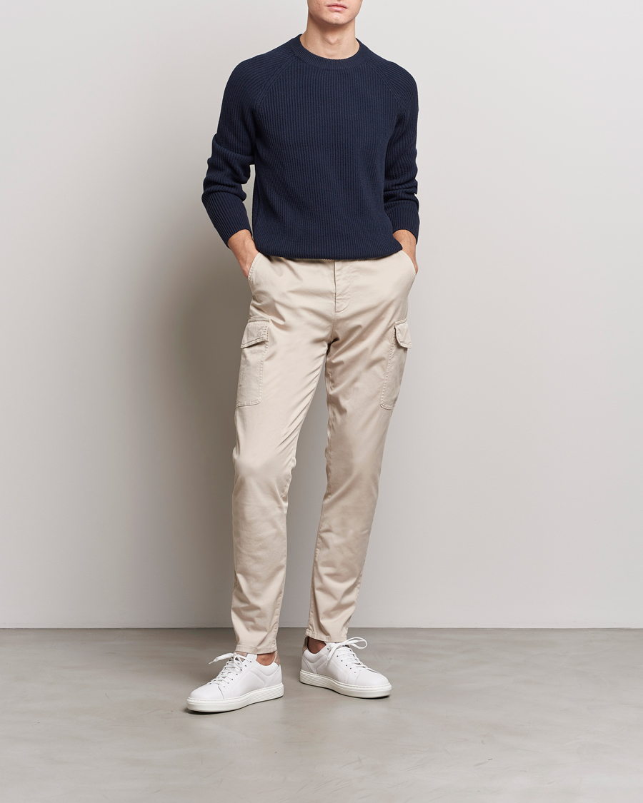 Homme | Pulls Et Tricots | Brunello Cucinelli | Heavy Rib Stitch Crew Neck Navy