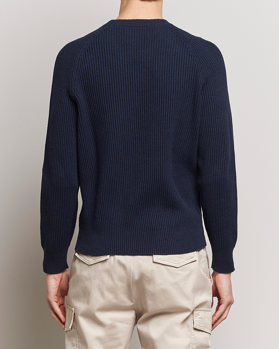 Homme | Pulls Et Tricots | Brunello Cucinelli | Heavy Rib Stitch Crew Neck Navy