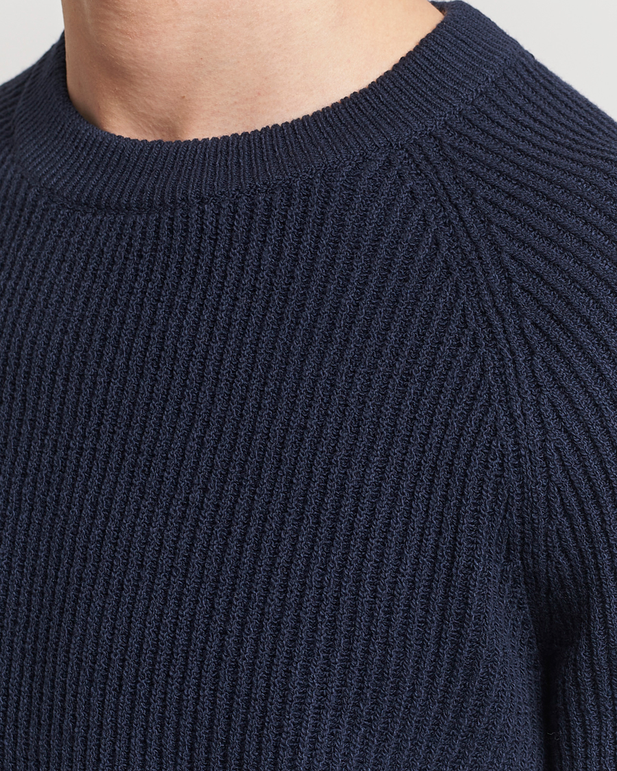 Homme | Pulls Et Tricots | Brunello Cucinelli | Heavy Rib Stitch Crew Neck Navy