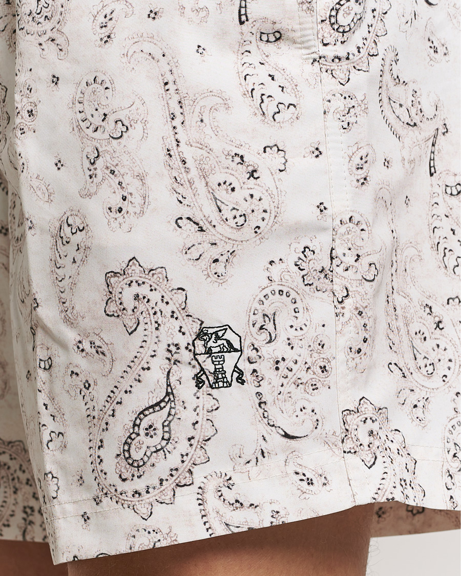 Heren | Zwembroek | Brunello Cucinelli | Paisley Swim Trunks Light Beige