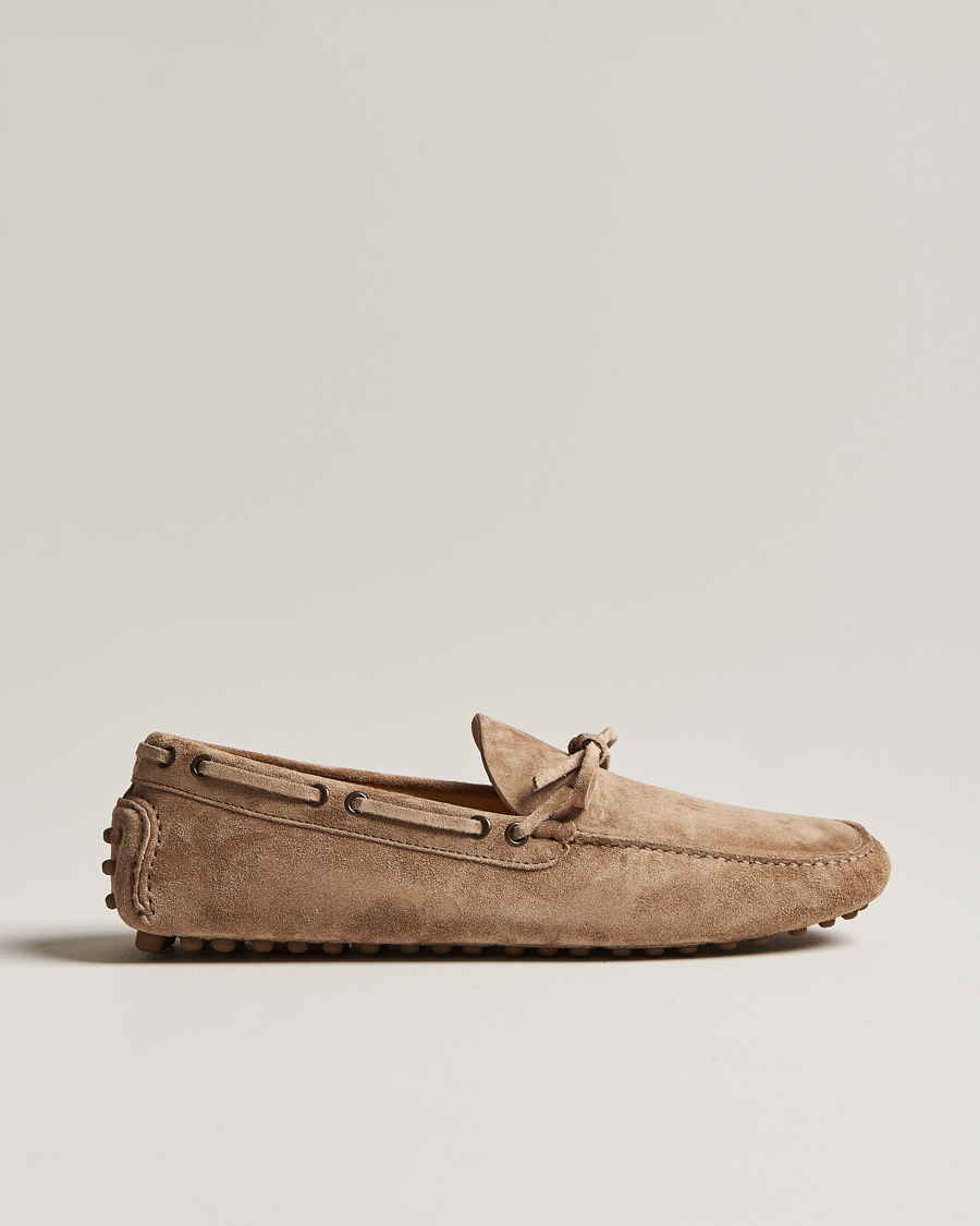 Heren | Brunello Cucinelli Laced Carshoe Beige Suede | Brunello Cucinelli | Laced Carshoe Beige Suede