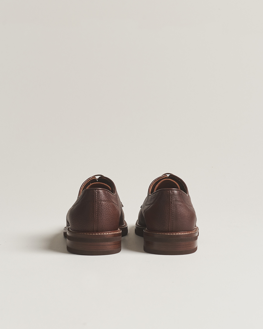 Homme | Brunello Cucinelli Plain Toe Derby Dark Brown Deerskin | Brunello Cucinelli | Plain Toe Derby Dark Brown Deerskin