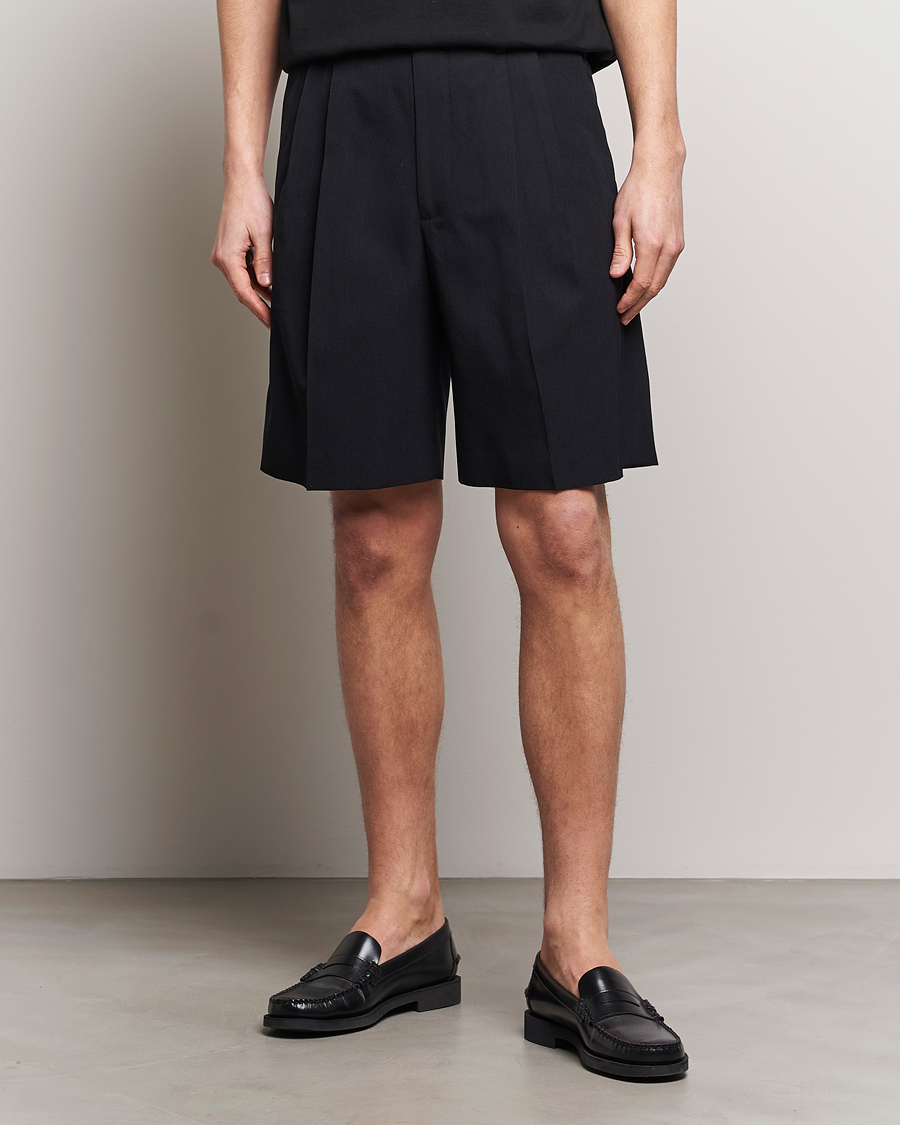 Homme | Shorts | Auralee | Light Wool Gabardine Shorts Black