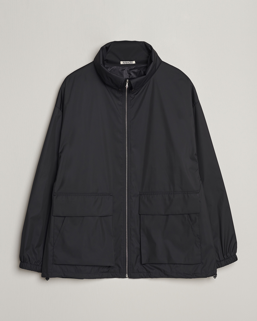 Heren | Jassen | Auralee | Polyester Satin Zip Jacket Black
