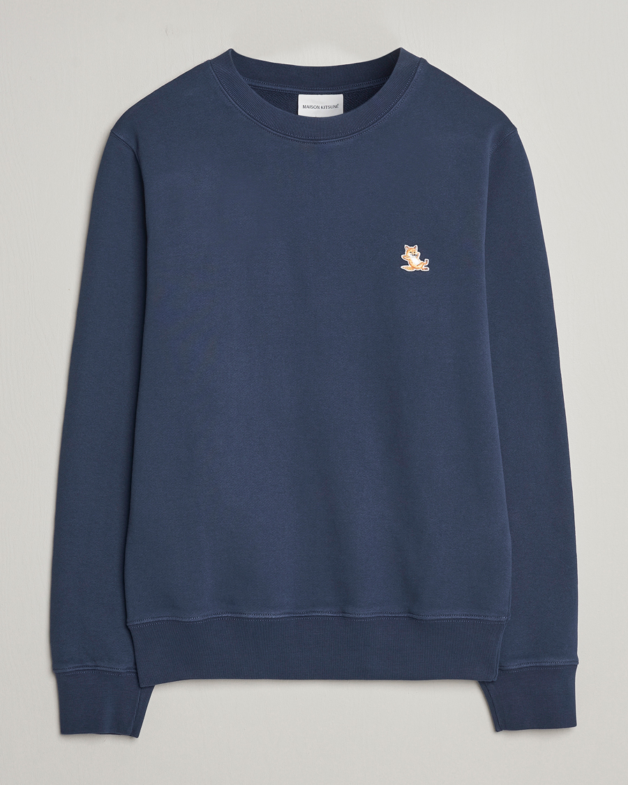 Homme | Pulls Et Tricots | Maison Kitsuné | Chillax Fox Sweatshirt Ink Blue