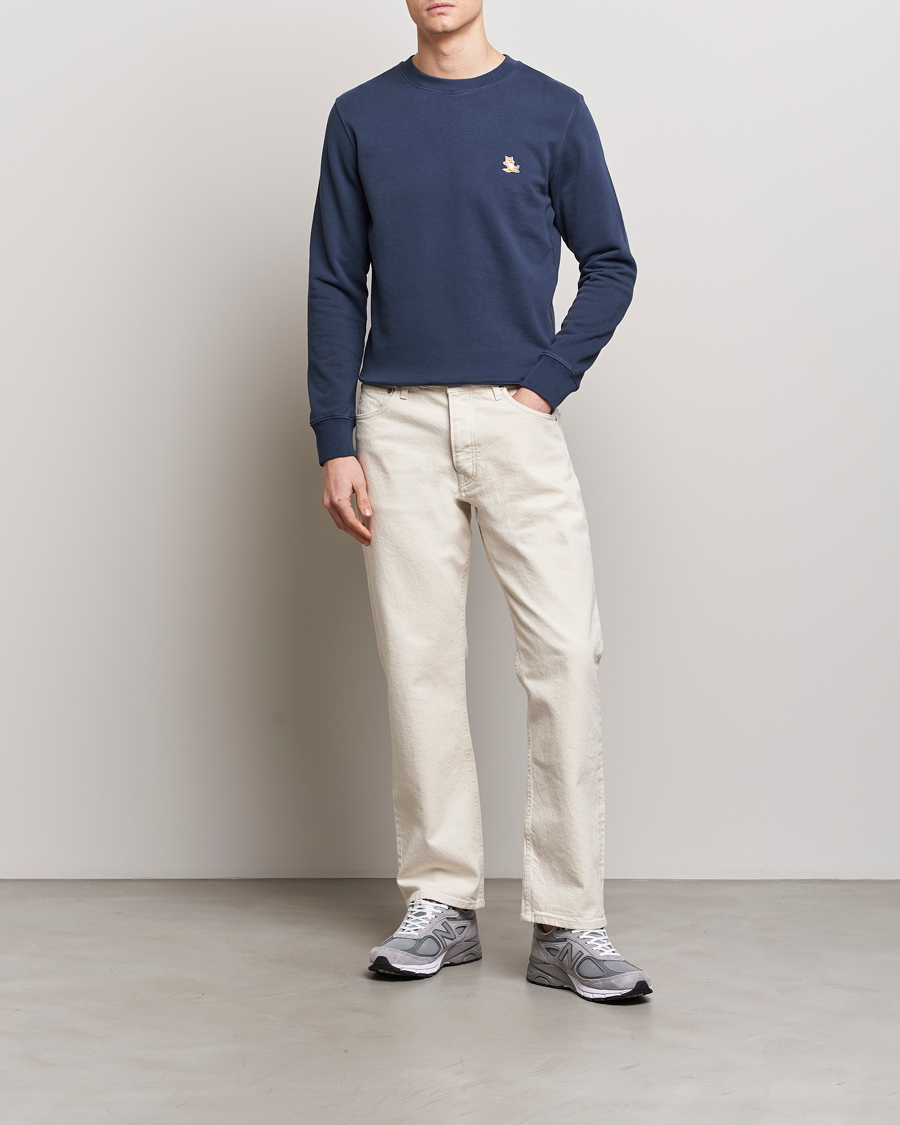 Homme | Pulls Et Tricots | Maison Kitsuné | Chillax Fox Sweatshirt Ink Blue