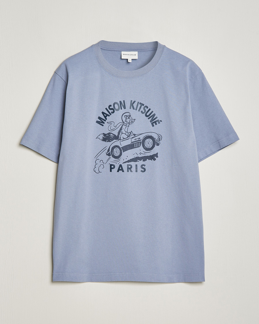 Homme | T-shirts | Maison Kitsuné | Racing Fox T-Shirt Duster Blue