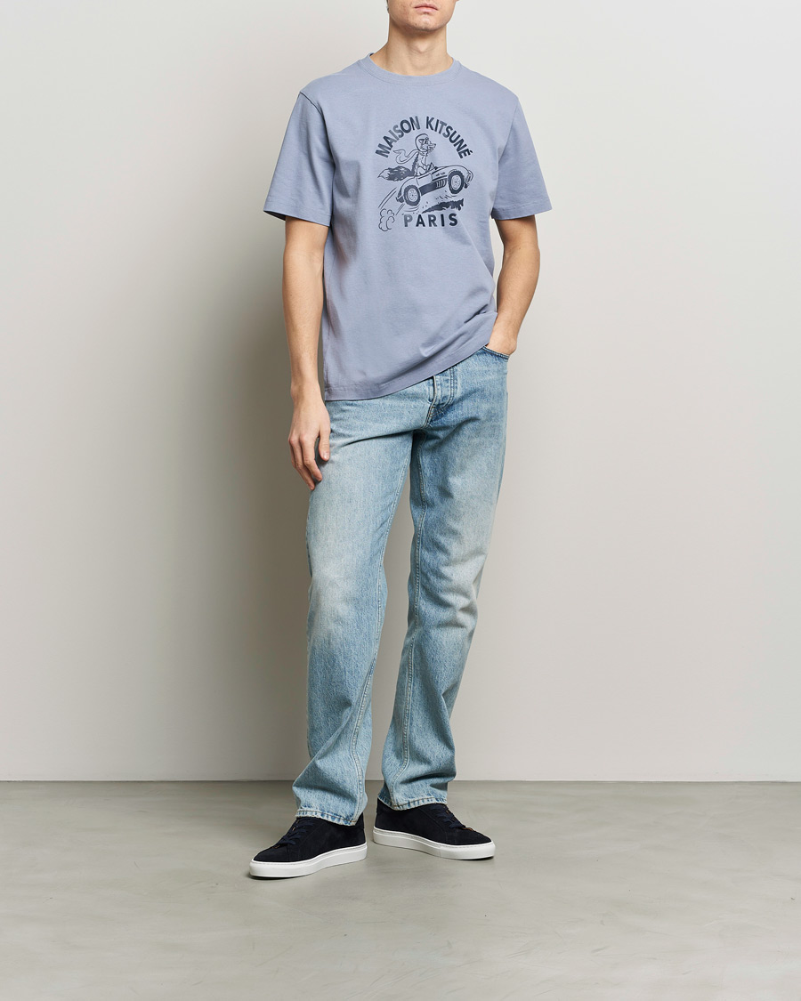 Homme | T-shirts | Maison Kitsuné | Racing Fox T-Shirt Duster Blue