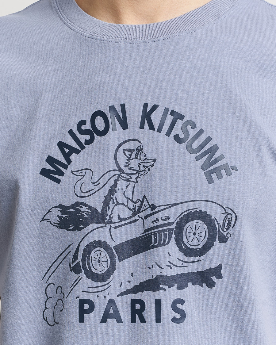 Homme | T-shirts | Maison Kitsuné | Racing Fox T-Shirt Duster Blue