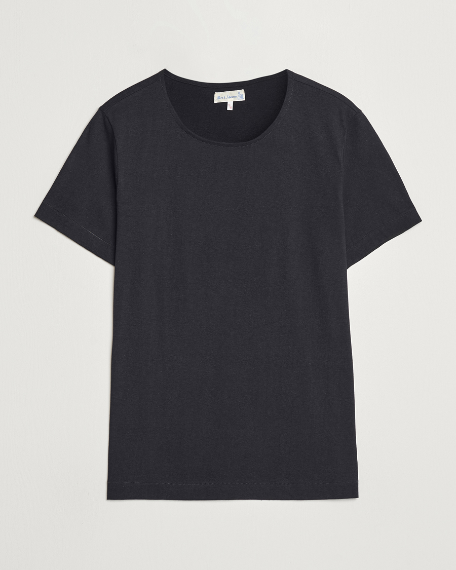 Homme | T-shirts | Merz b. Schwanen | 1920s Loopwheeled T-Shirt Charcoal