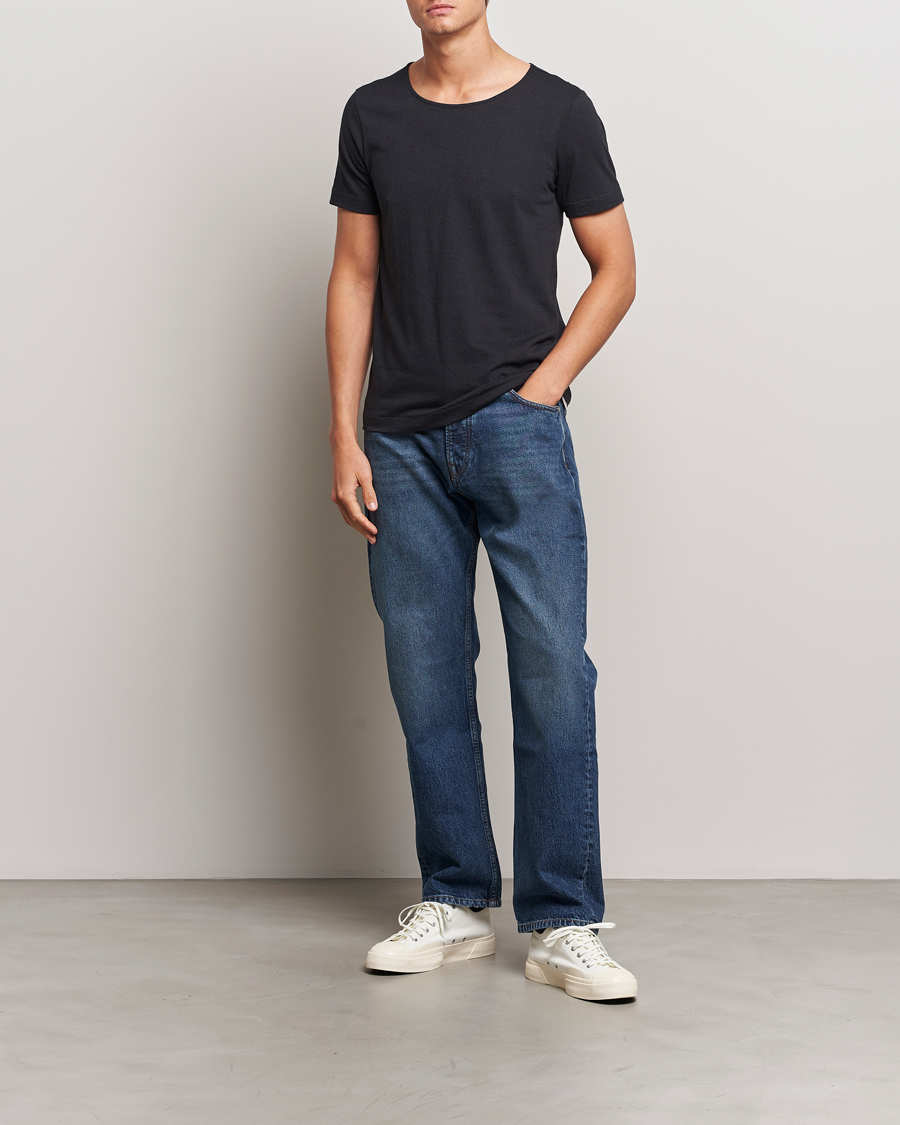 Homme | T-shirts | Merz b. Schwanen | 1920s Loopwheeled T-Shirt Charcoal